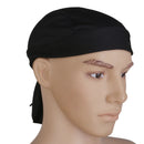 Black Head Wrap Tie Back Bandana DOO RAG Hat Pirate Scarf Biker Cycling Cap