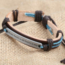 Motivational Plate Girl Boy Braid Bracelet String Band Bangle