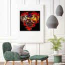 5D DIY Full Drill Diamond Painting Rose Heart Cross Stitch Embroidery Kit
