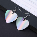 Fashion Women Sequins Love Heart Dangle Hook Drop Earrings Casual Jewelry