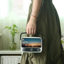 Retro Mini Bluetooth Speaker Mobile Phone Movies TV Holder Music Player Por