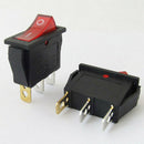 5Pcs  Button On-Off 3 Pin Rocker Switch DPST LED Boat Car Rectangle Light SPST