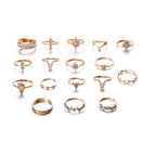 17Pcs Punk Women Finger Ring Fashion Knuckle Boho Style Jewelry Gift For GiSEAU