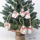 1 Set 6Pcs Christmas Decorations Ornaments Wooden Printing Ornaments Merry