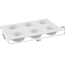 Round Silicone Soap Mold 6 Cavities Mousse Cake Mould SoaS Cy