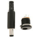 5.5mm X 2.1mm Male And Female Solder DC Power Barrel Tip Plug Jack Adapter