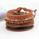 Unisex European Fashion Multicircle Personalized Hemp Rope Woven Bracelet