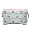 New Pink Laundry Basket Organizer For Dirty Clothes Cotton Ballet Girl Bow
