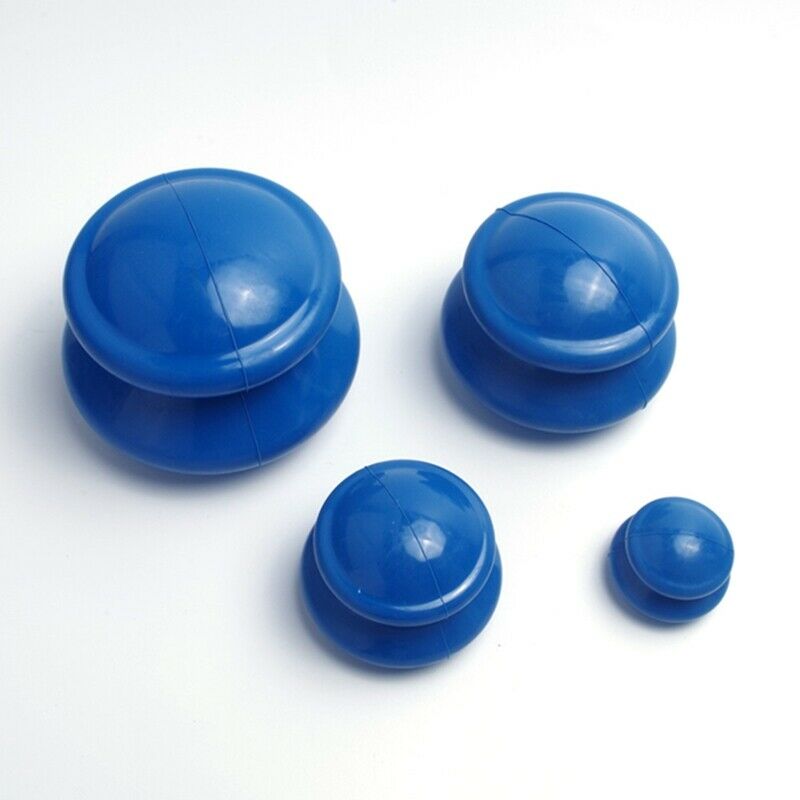 4pcs Natural Rubber Cupping Therapy Set Health Care Small Body Cupping Jar  L7X2