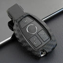 2 Sets Car Key Case Cover Fob Holder Carbon Fiber Smart For Mercedes-Benz