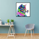 5D DIY Full Drill Diamond Painting Cat and Butterfly Cross Stitch Craft Kit