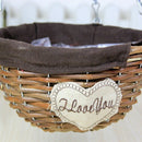 Natural Wicker Hanging Basket Flower Basket Pot Planter Rattan Vase Basket  N7W7
