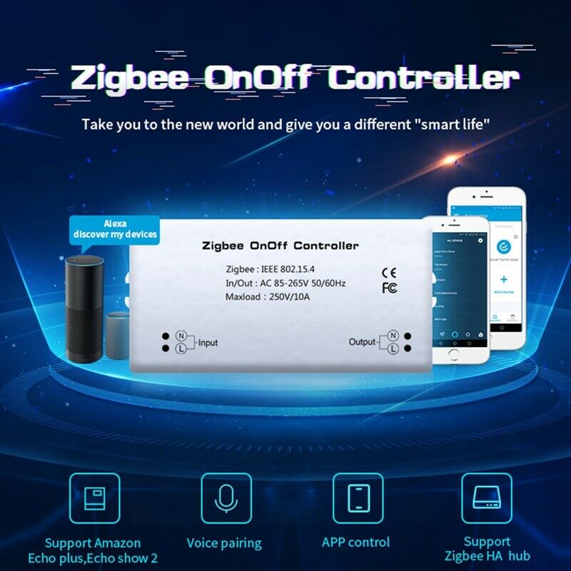 Smart Home Zigbee Wireless Switch Module For Echo/Smart Things Hub Module U Y9S5