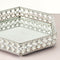 Handcraft premium crystals 2 layer crystal beads mirrored glass surface tray