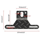 Car Trailer Aluminum Tread License Plate Bracket 9 3/8 inch X 4 7/8 inch