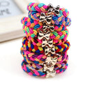 10X Weaves Bowknot Ponytail Elastic Holders Hair Accessories Girl Rubber Band BX