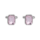 1 Pair Fashion Diamond Colorful Glass Cufflinks Cuff Links Womens Mens DressX5U2