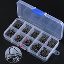 500pcs Assorted Sharpened Metal Fishing Hooks Tackle LuresBaits10Size+Box B3CU