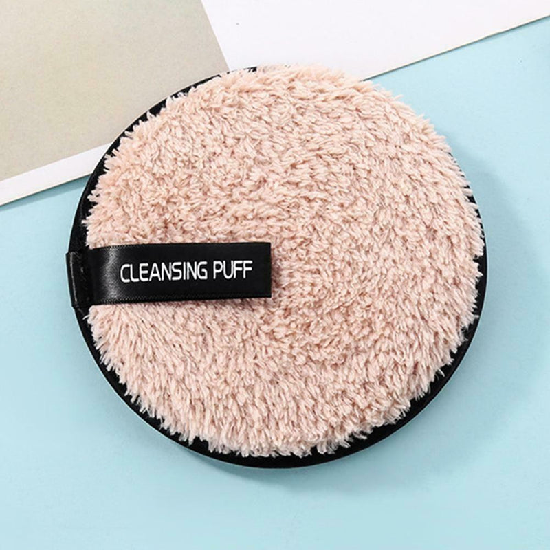 Soft Makeup Remover Puff Sponge Face Cleansing Powder Puff Pads (Coffee)