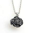 Black Rose Heart Cremation Urn Necklace for Ashes Urn Jewelry Memorial Pend3 Kw