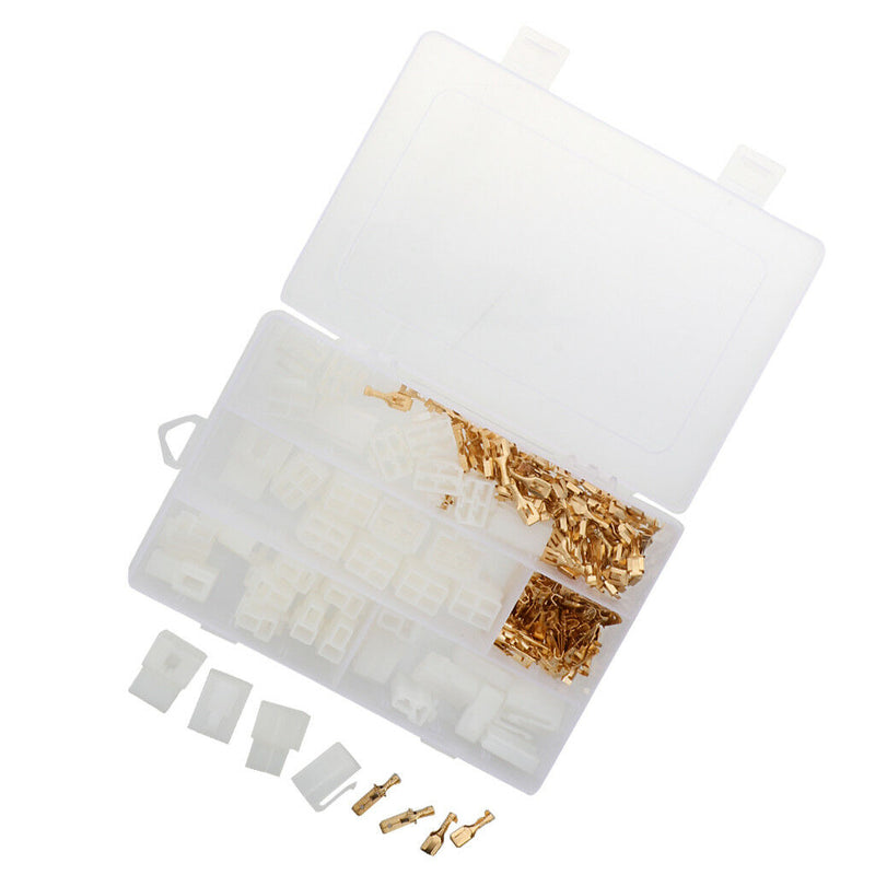 20 Kits 2 4 Pin 6.3mm Crimp Terminal Cable Locking Male Female Connector