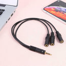 3.5mm 3-Pole Plug to 3 Way Stereo Audio Headphone Splitter Adapter Cable A