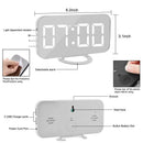 Digital Alarm Clock,6 Inch Large Led Display With Dual Usb Charger Ports Au H4P6