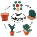 Coaster Mat Cactus Potted Plants Shape Cup Mat Heat Insulation Pad Table DeS Hn
