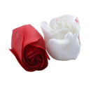 9Pcs Scented Rose Flower Petal Bath Body Soap Wedding Party Gift(Red+White)