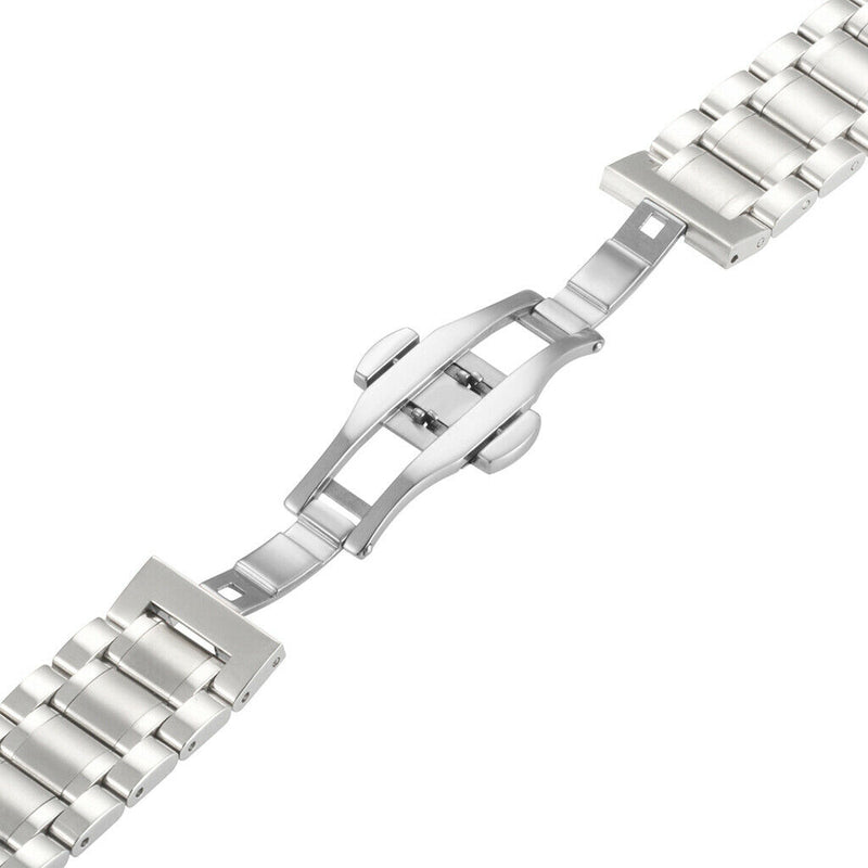Stainless Steel Wristband and Butterfly Closure For for HUAWEI Watch Sliver