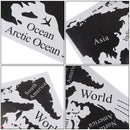 Large Size World Map Wall Stickers Black Map of The World Home Decor Wall Dec-OZ