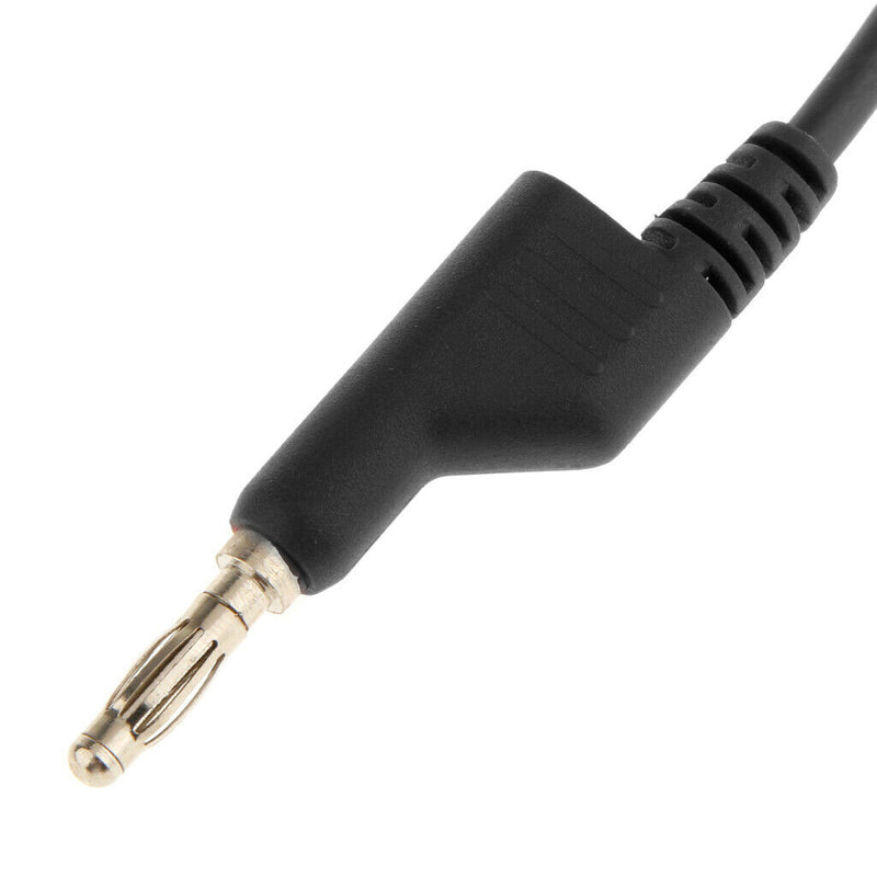 Banana Plug to Alligator Clip Connect Cable Multimeter Test Cord Black
