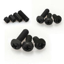 320PCS M4 Nylon Screws Hex Nut Washer Varied Assortment Box DIY Black CMP YFK