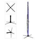 Western Concert Flute Tripod Holder Stand with 4 Metal Legs Black