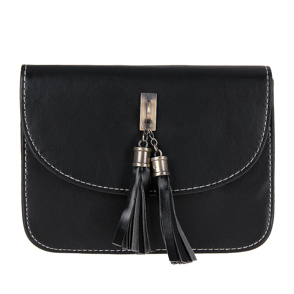women messenger bags crossbody bags ladies shoulder purse(Black)