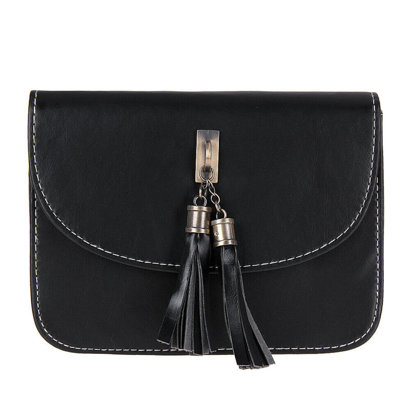 women messenger bags crossbody bags ladies shoulder purse(Black)