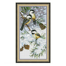 Winter Birds Stamped Cross Stitch Kit for Beginners Printed Animals Patterns