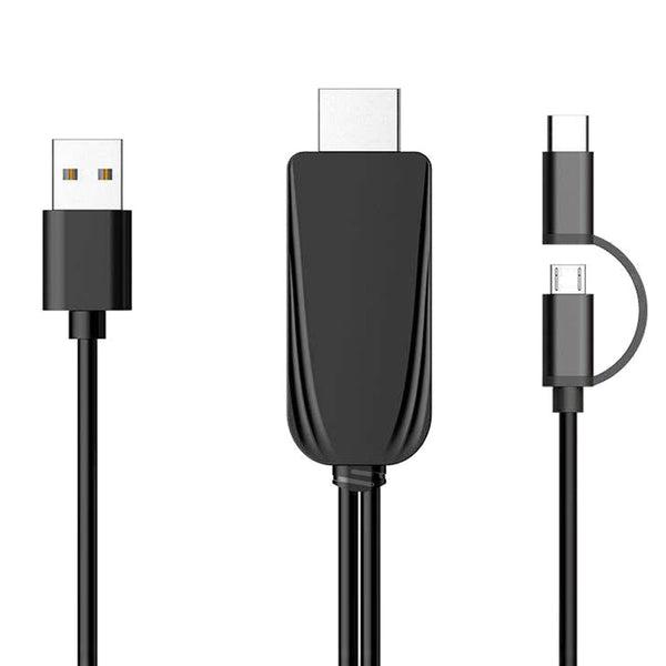 Type C/Micro USB to HDMI Cable Adapter 1080P Converter to TV/Projector/Monitor