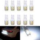 White LED Light Lamps For Car 20SMD T10 Interior Licence Plate Light Bulbs 10X