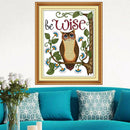 Cartoon Owl Stamped Cross Stitch Kit DIY Handmade Needlework for Beginners