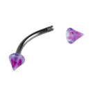 20pcs Colorful Stainless Steel Cone Barbell Curved Eyebrow Rings Bars Pierc G8A8