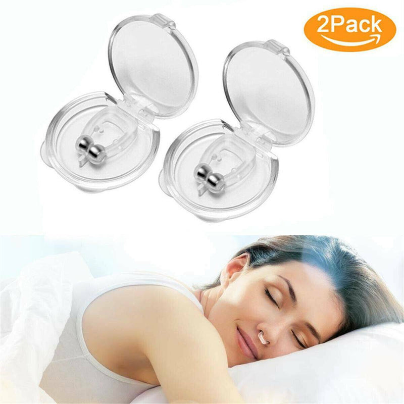 2x Clip Silicone Anti Snore Stop Snoring Nose Nasal Dilators Clip Sleeping Aid/