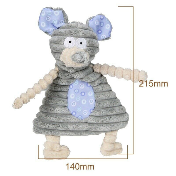 1pcs Dog Toys Pet Puppy Chew Squeaker Squeaky Plush Sound Cute Mouse Stuffe B5E3