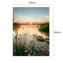5D DIY Full Drill Diamond Painting Sunset Lake Cross Stitch Embroidery Kits