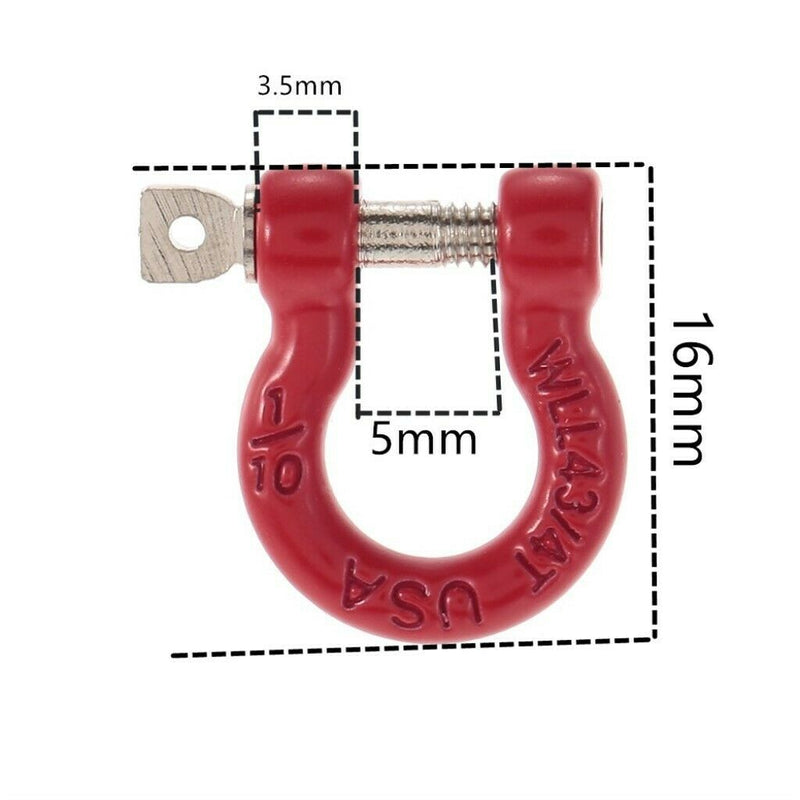 8x 1/10 Metal Front /Rear Bumper Trailer Hook Rescue Hook for  TRX-4