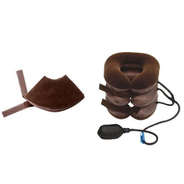 Inflatable Air Shoulder Neck Pain Cervical Traction Brace Device Relief Comfort