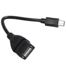 USB 2.0 Female to Mini USB Male Cable Adapter (Black, 15cm) A6R3