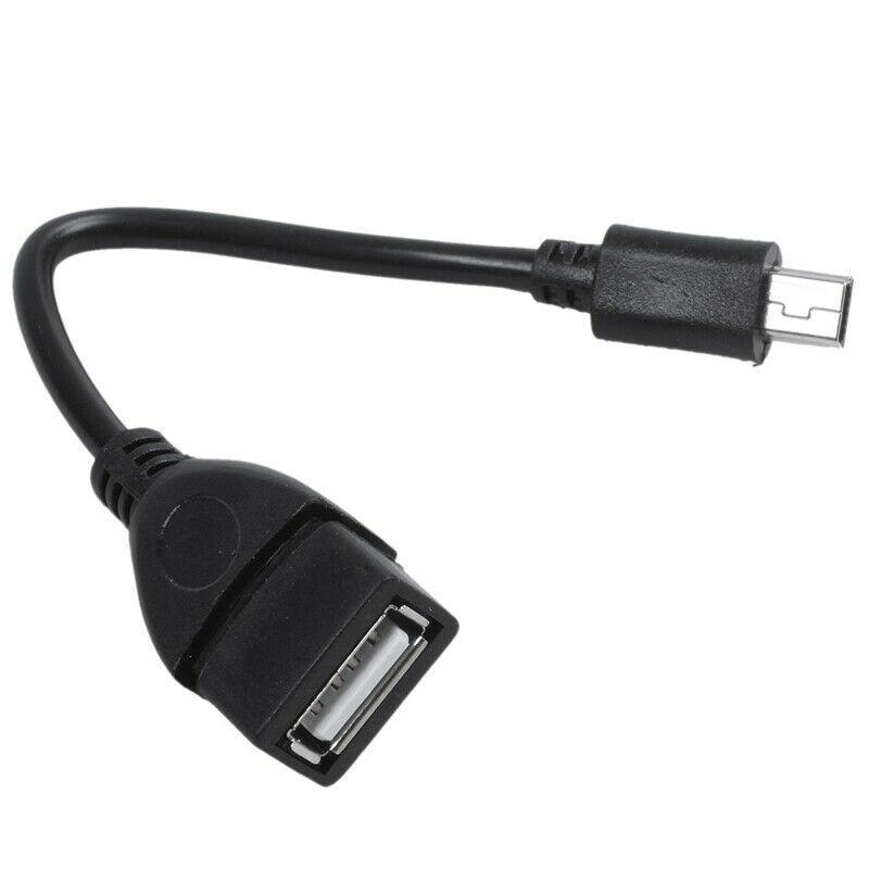 USB 2.0 Female to Mini USB Male Cable Adapter (Black, 15cm) A6R3