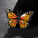Luxury Orange Enamel Butterfly Brooch For Women Party Gifts Accessory Vinta