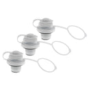 3Pcs Plastic Air Valve Caps Screw Type For Inflatable Boat Mattress Airbed White